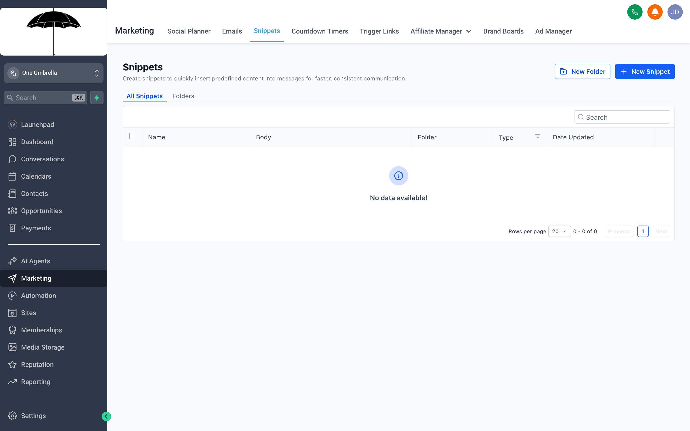 The Templates library showing email and SMS template thumbnails with names, last-modified dates, and preview buttons